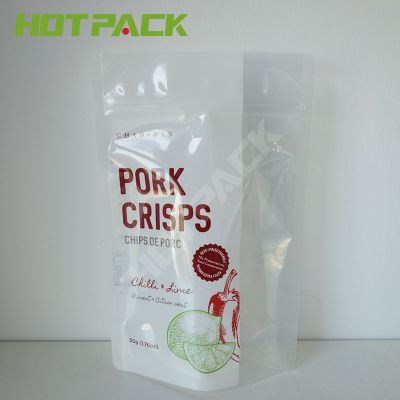 Custom Gravure Printing Clear Window Packaging Plastic Zip lock Dry Food bags