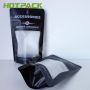 Custom gravure printing matte design your own logo plastic black mylar bag with window