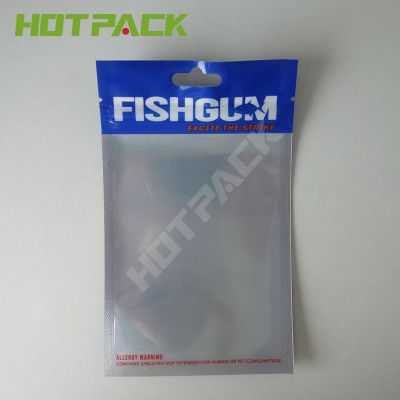 Customized Soft Plastic Bait Bags Fish Food Package Zipper Transparent Window Bag