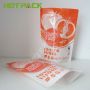 Liquid Packaging Plastic Drink Bag With Reusable Zipper Soup Stand Up Plastic Pouch