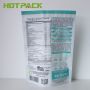 Packaging protein powder plastic stand up foil bag with reusable zipper