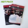 Glossy plastic one side clear another side with foil three side seal fishing lure product packing bag