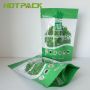 Colorful customized design glossy plastic packaging protein powder bag with ziplock