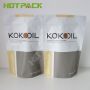 Custom size logo smell proof custom coconut oil packaging plastic stand up zipper mylar bag