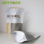 Custom size logo smell proof custom coconut oil packaging plastic stand up zipper mylar bag