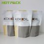 Custom size logo smell proof custom coconut oil packaging plastic stand up zipper mylar bag