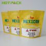 Frosted empty 100g stand up tobacco mylar plastic pouches with zip lock