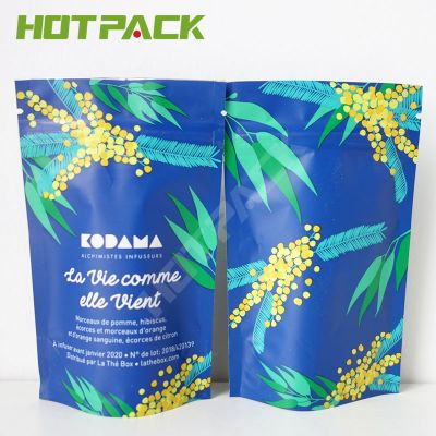 Custom design mylar plastic food pouches for dry fruit packing stand up zipper bags