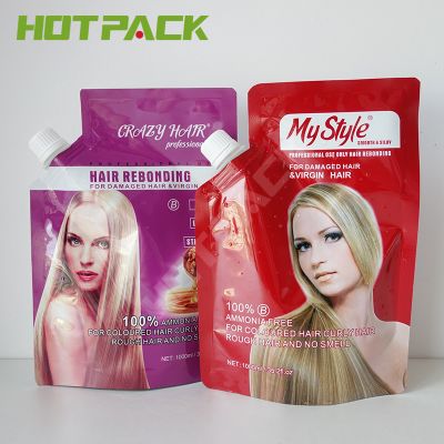 Custom waterproof 1000ml liquid aluminum foil packaging Shampoo spout pouch