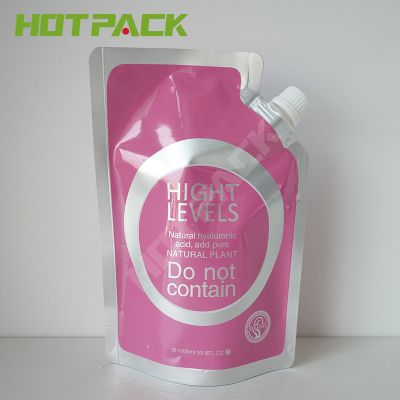 Custom printed standing up spout pouch for shampoo liquid soap