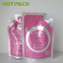 Custom printed standing up spout pouch for shampoo liquid soap