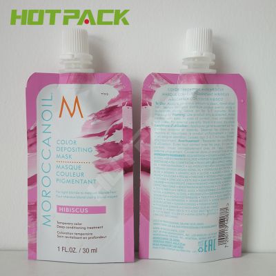 Custom high quality waterproof facial care with spout plastic packing bags