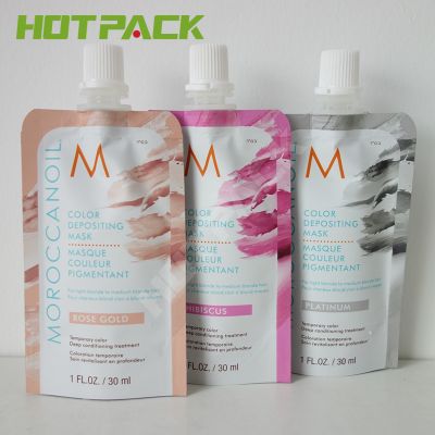 Custom Plastic Facial care Bag Packaging Plastic doypack Bags With Spout