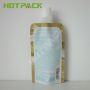 Colorful printing waterproof facial care cosmetic stand up packaging bag with spout