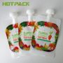Custom Reusable Plastic Liquid Fruit Juice Drink Food Packaging Flat Spout Pouch