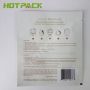 Custom and printing logo plastic facial care 3 side seal flat packaging bags