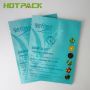Custom printed mylar matte aluminum foil facial care packing three side seal bag