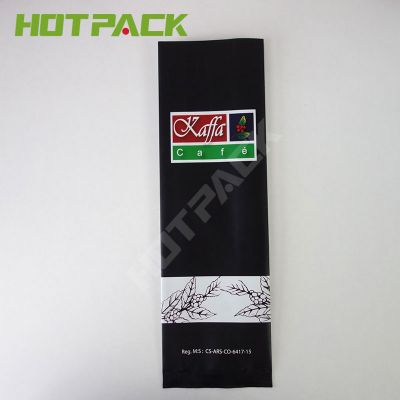 Wholesale customized mylar foil coffee tea side gusset bags with degassing valve