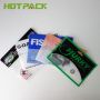 Custom logo print holographic packaging soft plastic fishing bite bait zipper bags with window