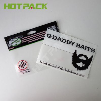Custom logo print holographic packaging soft plastic fishing bite bait zipper bags with window