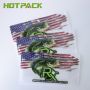 Custom printed resealable ziplock laminated mylar bass fishing bait lure plastic bag