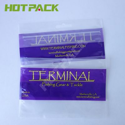 Heat Seal Custom Print Carrier Packaging Plastic Bag Mylar Metal Fishing Gear Packaging Bag
