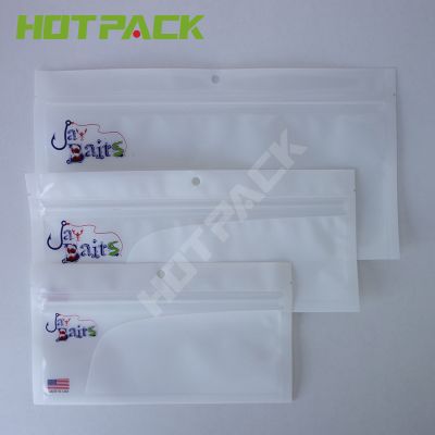 Custom Printed Sealing Wrappers Laminated Packing Soft Plastic Fishing Lures Ziplock bag