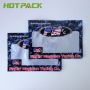 Moisture Proof Black Laminated Plastic Mylar Bags Silver Foil Packaging For Fishing Lures Bait