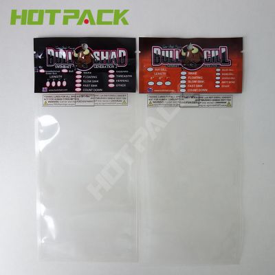 Custom logo glossy finish heat seal zip lock soft plastic fishing lure packaging mylar bag