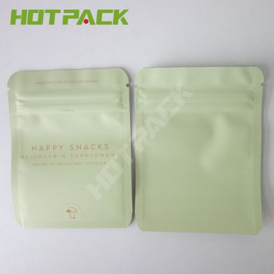 Hot Sale Custom Foil Laminated Snack Plastic 3 Side Seal Bag With Zipper For Food