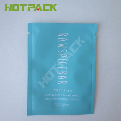 Custom gravure printing mylar waterproof  plastic dry spices powder 3 side seal bags