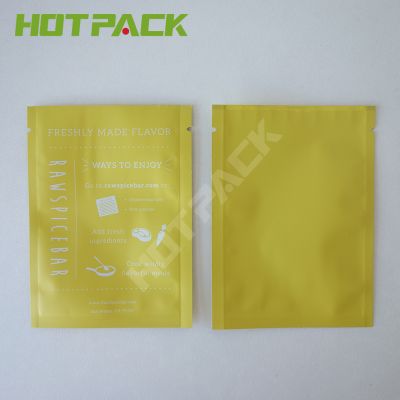 Custom Food Grade Moisture Proof Mylar Plastic 3 Side Seal Packaging Spice Bags