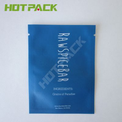 Hot sale custom food grade foil myalr spice plastic packaging 3 side seal bag