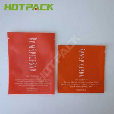 Custom Moisture Proof Food Packaging 3 Side Seal Bag For Spice Powder