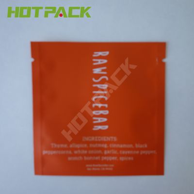 Custom wholesale printed plastic small seasoning dry spices 3 side seal packaging bag