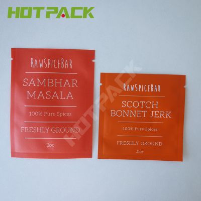 Custom Plastic Mylar Gravure Printing Of Spice Powder Packaging 3 Side Seal Bag