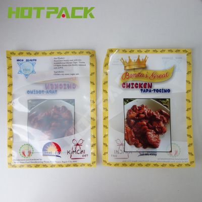 Custom mylar gravure printing vaccum frozen food plastic 3 side seal bag