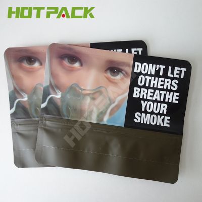 Wholesale 25g 30g 3-side seal package fit tobacco leaf smoking tobacco pouches with reusable zipper