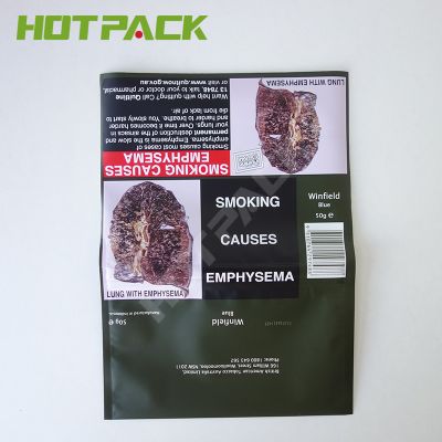 Wholesale 50g UK smoking frosted plastic hand rolling tobacco zip lock pouch tobacco leafs mylar bags