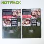 25g Hand rolling tobacco leafs plastic bags amber tobacco pouch with self adhesive sticker