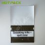 Private label printed 50g golden plastic ziplock tobacco leaf wraps foil hand rolling tobacco pouch