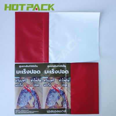 Custom shape mylar rolling tobacco leaf pouch bag product packaging plastic zipper bag