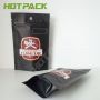 Customized Aluminum Foil Zip Lock Mylar Black Stand Up Pouch With Zipper