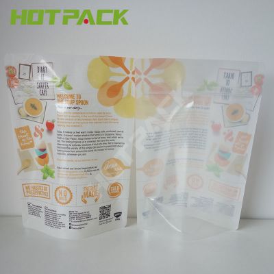 Custom resealable high quality zip lock food grade nylon packaging bag for soup