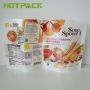 Custom gravure printing food grade plastic with zip lock soup stand up packaging pouch
