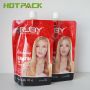 Custom printing liquid packaging aluminum foil bag stand up hair care packaging spout pouch