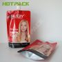 Custom printing liquid packaging aluminum foil bag stand up hair care packaging spout pouch