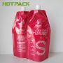 Custom logo printing aluminum foil liquid/lotion packaging bag with spout