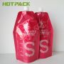 Custom logo printing aluminum foil liquid/lotion packaging bag with spout