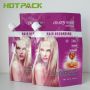 Customized 1000ml aluminum foil packaging bag wash shampoo hair care solution spout pouch
